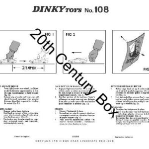 Dinky Toys 108 Sam’s Car Reproduction Instruction Sheet