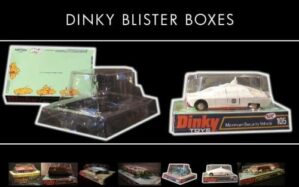 Dinky Toys 105 MSV Captain Scarlet Blister/Bubble Repro Box PLINTH ONLY