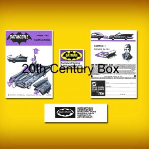 Corgi Toys 267 Batmobile Instructions, Envelope And Badge