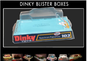 Dinky Toys 103 Spectrum Patrol Car (SPC) Thicker Font version Captain Scarlet Blister/Bubble Repro Box