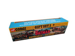 Corgi Toys Gift Set 3 Batmobile Red Wheels Repro Box