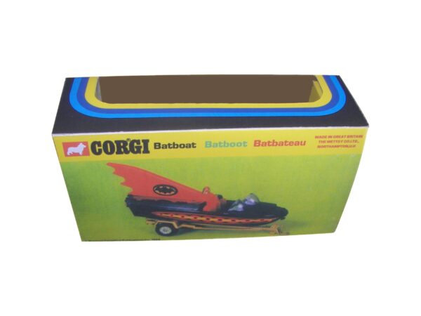 Corgi Toys 107 Batboat and Trailer Repro Window Box Corgi Toys 107 Batboat and Trailer Repro Window Box