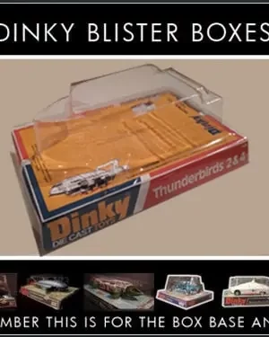 Dinky Toys 106 Thunderbird 2 Red/Blue Version Blister/Bubble Repro Box PLINTH ONLY