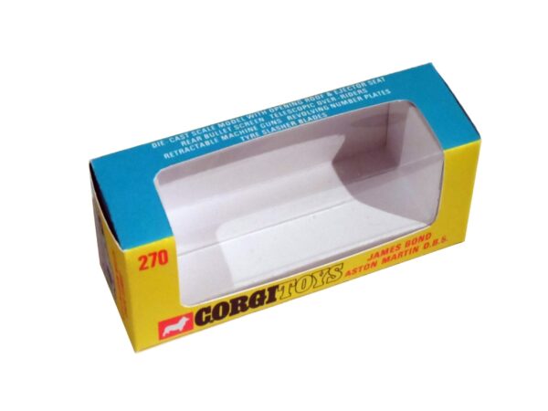 Corgi Toys 270 James Bond DB5 Slim Line Repro Box