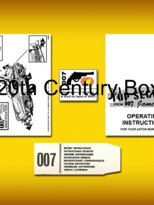 Corgi Toys 270 James Bond DB5 Instruction Sheet, Envelope and Badge