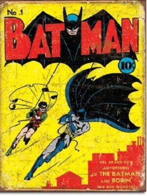 DC-Comics-Batman-sign.jpg DC Comics Batman No.1 Metal Wall Hanging Sign Plaque Retro Decor Wall Art