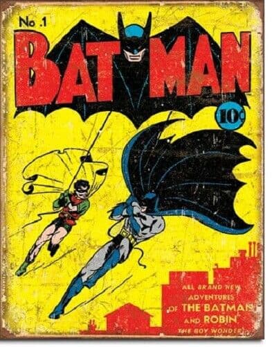 DC Comics Batman No.1 Metal Wall Hanging Sign Plaque Retro Decor Wall Art