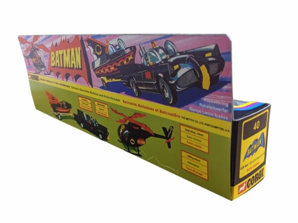 Corgi Toys Giftset 40 Batmobile, Batboat and Batcopter Repro Box with Plastic inner Corgi Toys Giftset 40 Batmobile, Batboat and Batcopter Repro Box with Plastic inner