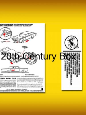 Corgi Toys 268 Green Hornet Black Beauty Instructions and Envelope