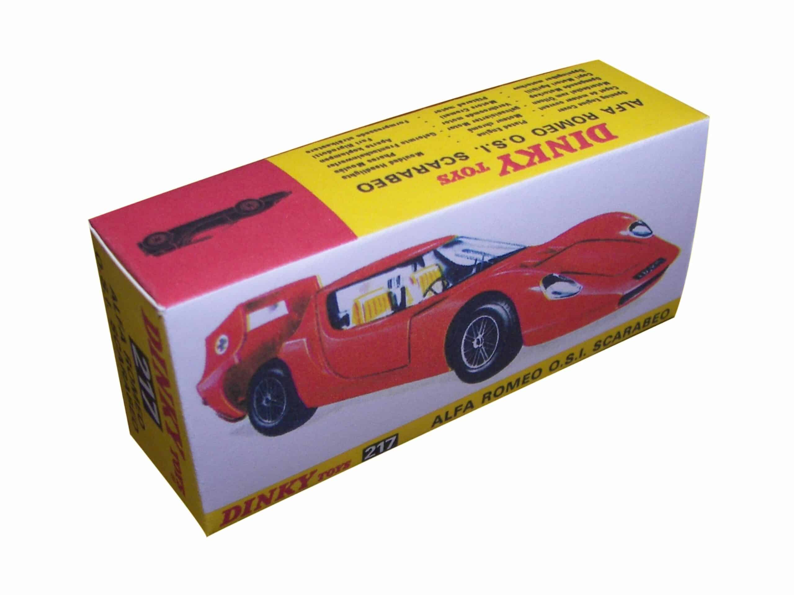 Dinky Toys 217 Alfa Romeo OSI Scarabeo Repro Box