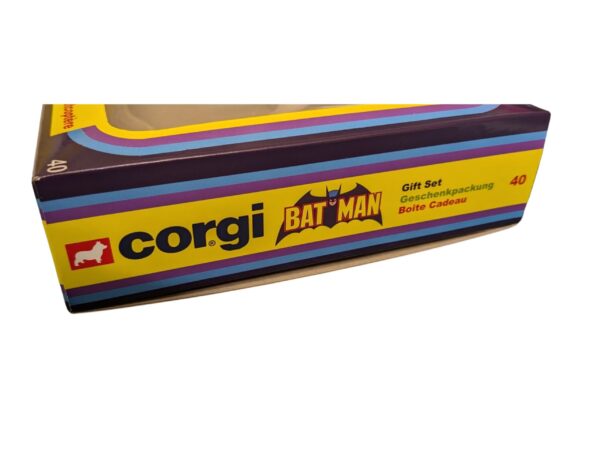 Corgi Toys Giftset 40 1979 Flat Box Batmobile, Batboat and Batcopter Repro Box