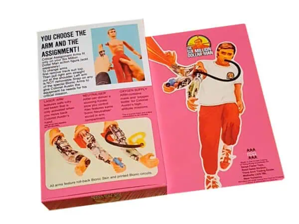 Denys Fisher Six Million Dollar Man Critical Assignment Arms Reproduction Box