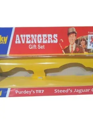 Dinky Toys 307 New Avengers Steed's Jaguar XJ12 and Purdey's TR7 Repro Box Code 3