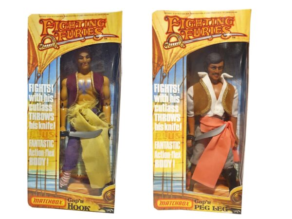 Matchbox Fighting Furies Cap'n Hook Figure Repro Box