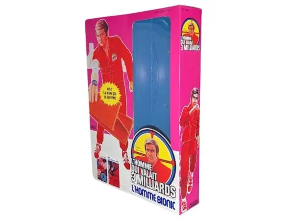 Meccano French Bionic Grip Six Million Dollar Man Figure Repro Box