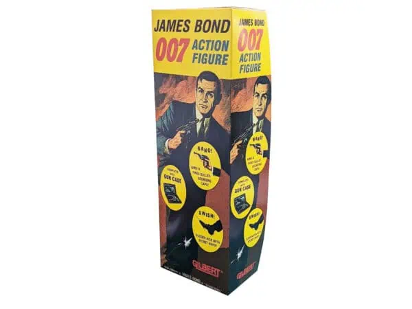 Gilbert Toys James Bond Kicking Version 12 inch Figure Repro Box