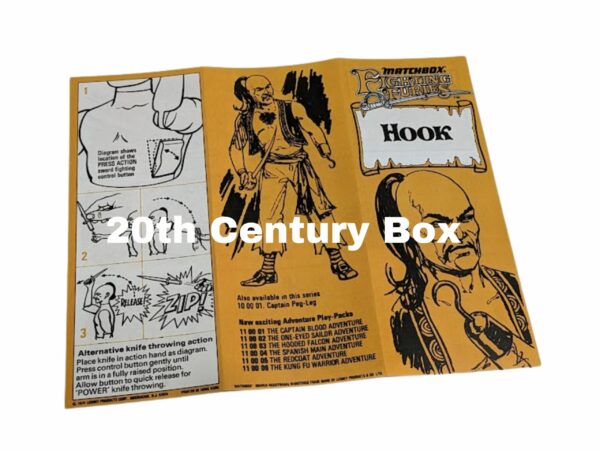 Matchbox Fighting Furies Cap'n Hook US Reproduction Instruction Sheet