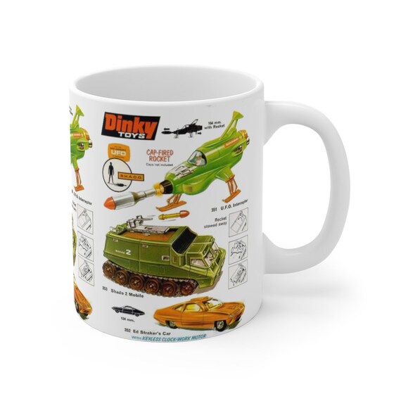 UFO TV Series Dinky Trio Shado mobile... Dinky Interceptor... Dinky Strakers Car Gift Mug
