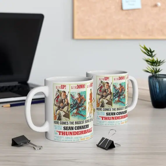 Thunderball James bond Sean Connery Film Poster Gift Mug