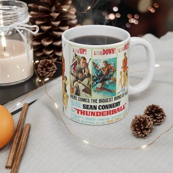 Thunderball James bond Sean Connery Film Poster Gift Mug