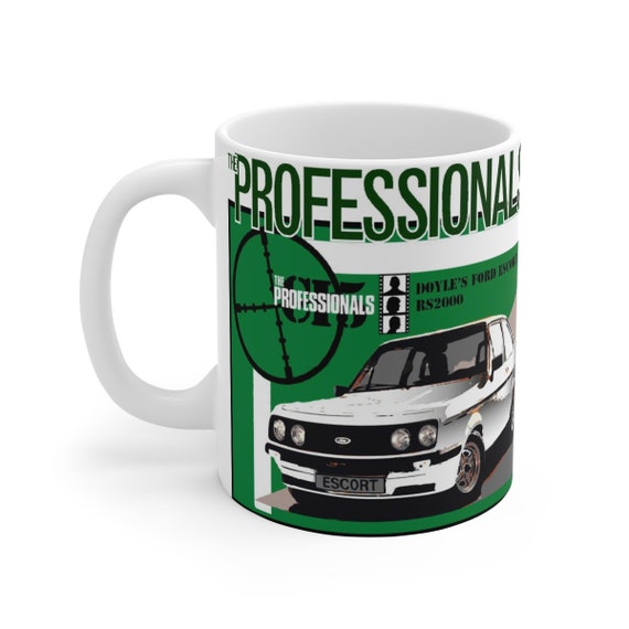 The Professionals (TV series) Ford Escort RS2000 1980s Retro Gift Mug The Professionals (TV series) Ford Escort RS2000 1980s Retro Gift Mug
