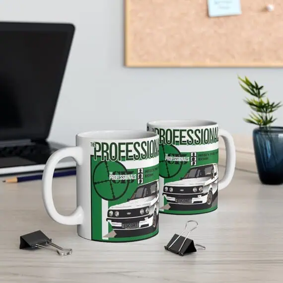 The Professionals (TV series) Ford Escort RS2000 1980s Retro Gift Mug