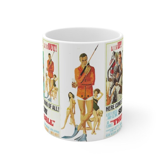 Thunderball James bond Sean Connery Film Poster Gift Mug Thunderball James bond Sean Connery Film Poster Gift Mug