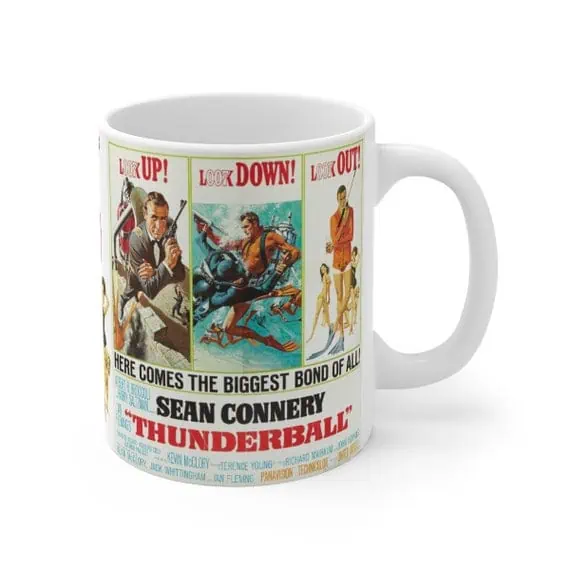Thunderball James bond Sean Connery Film Poster Gift Mug