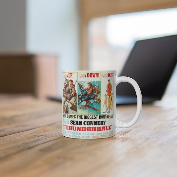 Thunderball James bond Sean Connery Film Poster Gift Mug Thunderball James bond Sean Connery Film Poster Gift Mug