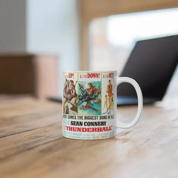 Thunderball James bond Sean Connery Film Poster Gift Mug