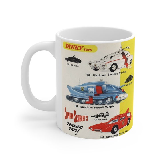 Captain Scarlet Terrific Trio Dinky Toy Advert Retro Gift Mug