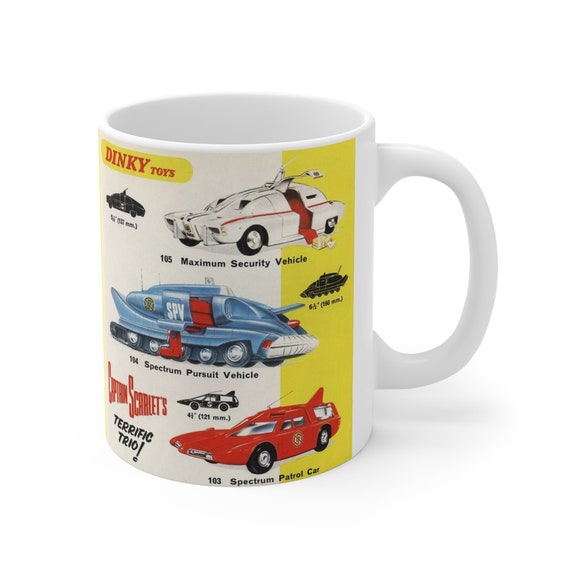 Captain Scarlet Terrific Trio Dinky Toy Advert Retro Gift Mug