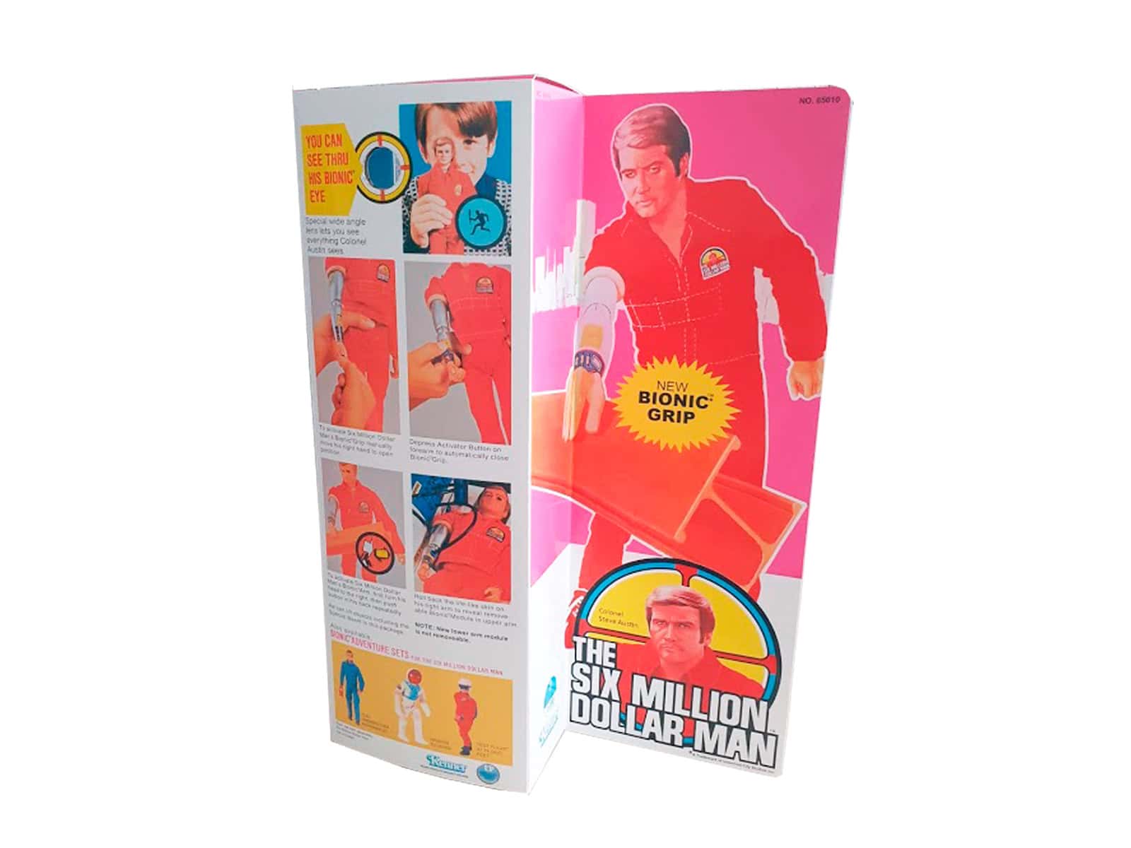 Kenner Six Million Dollar Man Bionic Grip Figure Repro Box