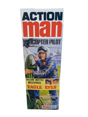 Action Man Helicopter Eagle Eyes Pilot Reproduction Box Palitoy Action Man - Helicopter Pilot with Eagle Eyes Repro Box
