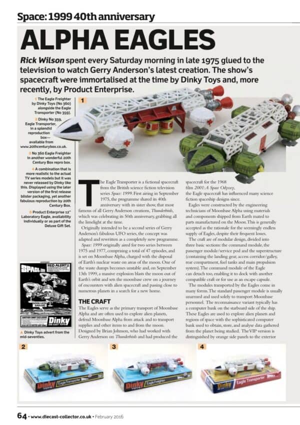 Dinky Toys 353 Shado 2 Blister/Bubble Repro Green Box