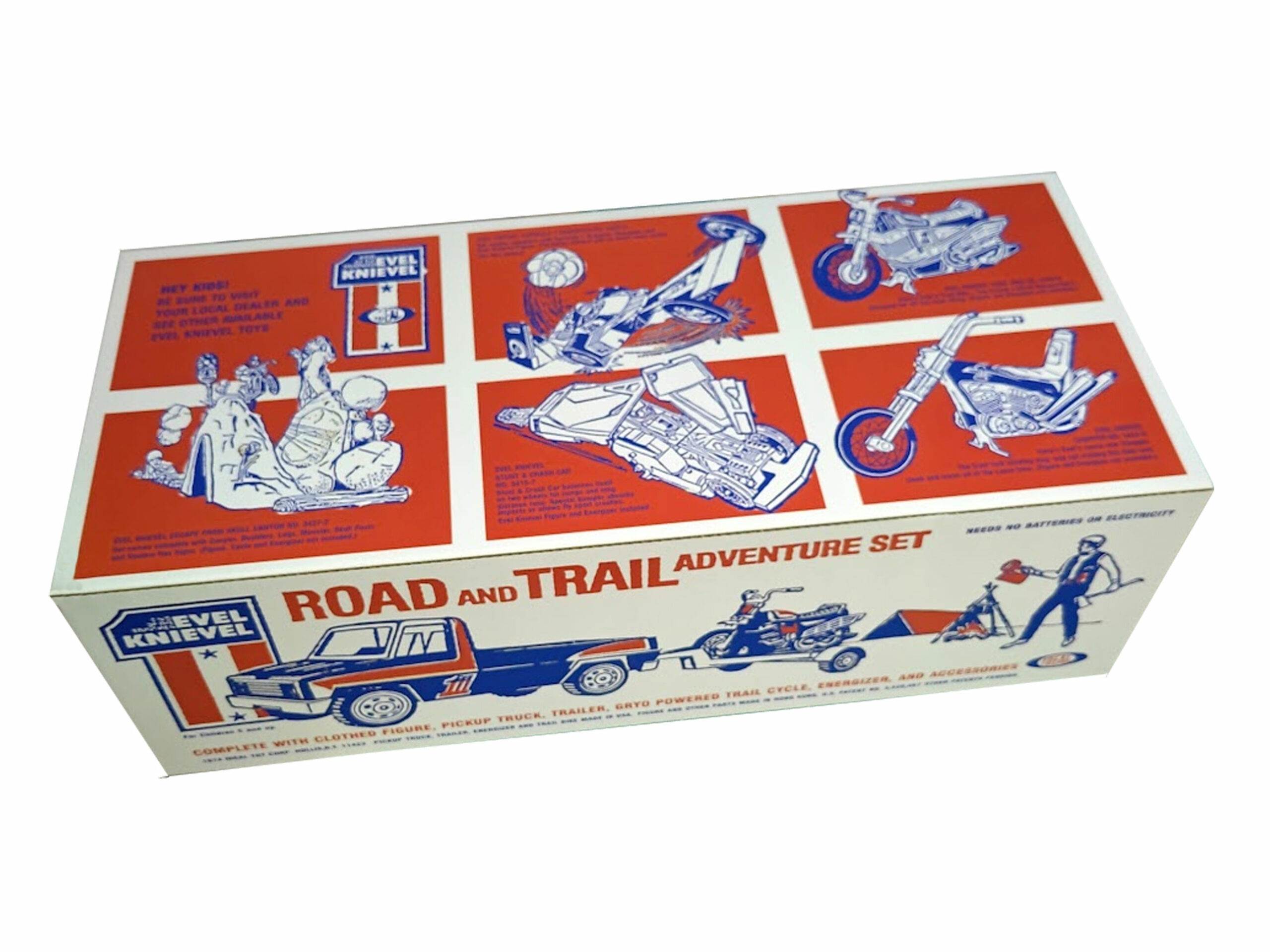 Ideal Toys Evel Knievel Road and Trail Set Reproduction Box
