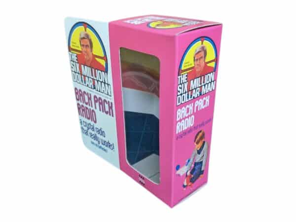 Denys Fisher Six Million Dollar Man Back Pack Radio Reproduction Box Denys Fisher Six Million Dollar Man Back Pack Radio Reproduction Box