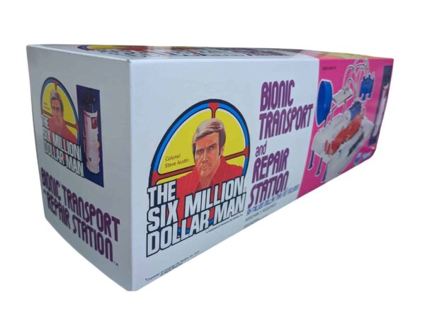 Transport and Repair Station Repro Box - 5 Kenner Six Million Dollar Man Bionic Transport and Repair Station Reproduction Box