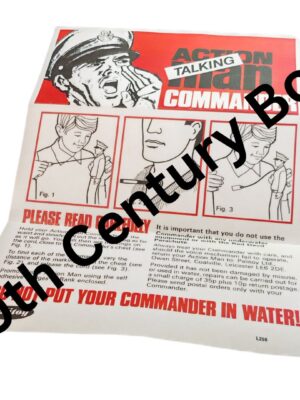 Palitoy Action Man Talking Commander Reproduction Instruction Sheet
